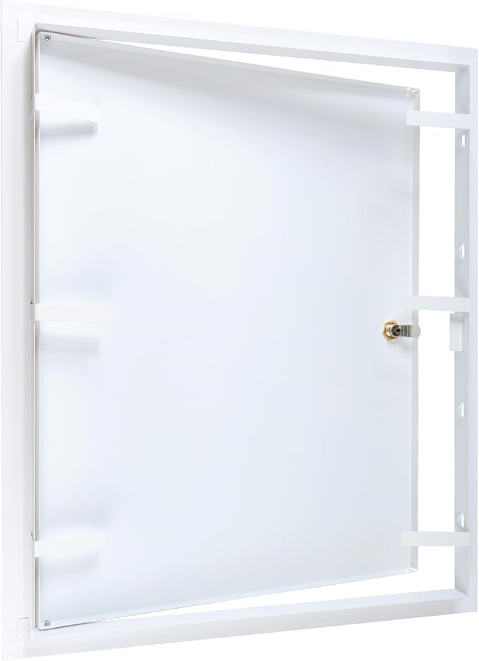16" x 20" Lockable White Metal Access Panel. Service Shaft Door Panel - Image 3