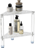 Acrylic Corner Shower Stool for Shaving Legs 11.42" D X 11.42" W X 14.37" H by GOIOOIA