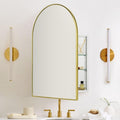 TEHOME 20 x 30'' Brush Gold Arched Bathroom Medicine Cabinet by TEHOME