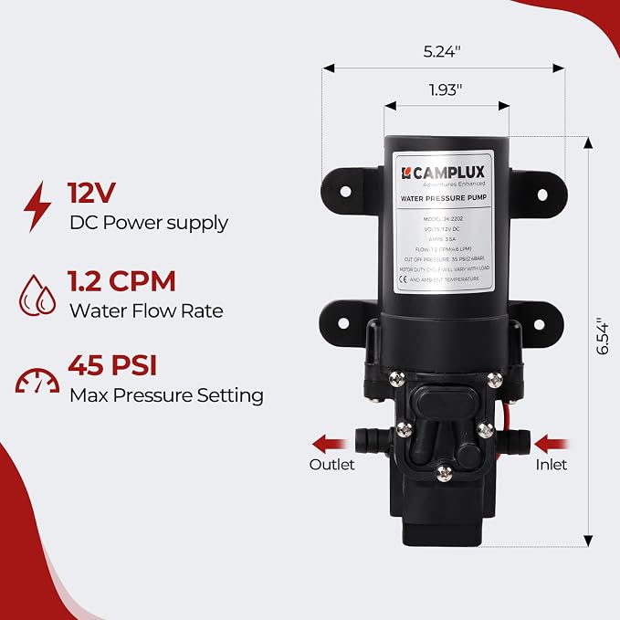 CAMPLUX Propane Tankless Water Heater Outdoor, 1.32 GPM Camping Portable Water - Image 7
