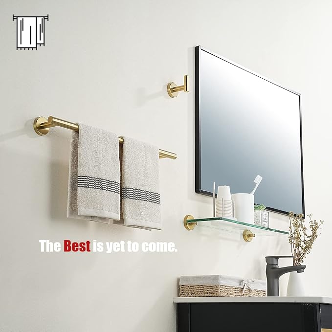 JQK Towel Bar Brushed Gold, 20.5 Inch 304 Stainless Steel Thicken 0.8mm Towel - Image 4