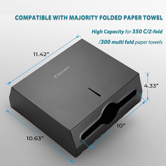 Paper Towel Dispenser Wall Mount: Large Capacity Commercial Paper Towel Holder - Image 3