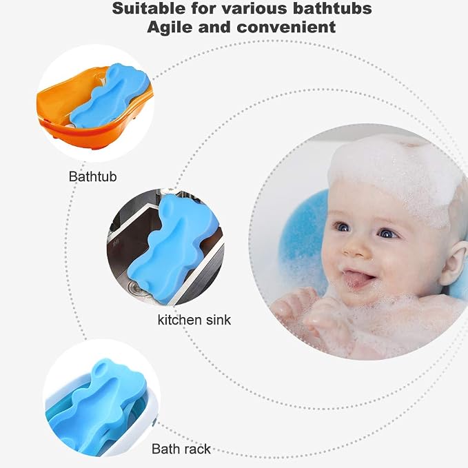 Soft Infant Bath Sponge Skid Proof Baby Bath Mat Newborn Odor Free - Image 3