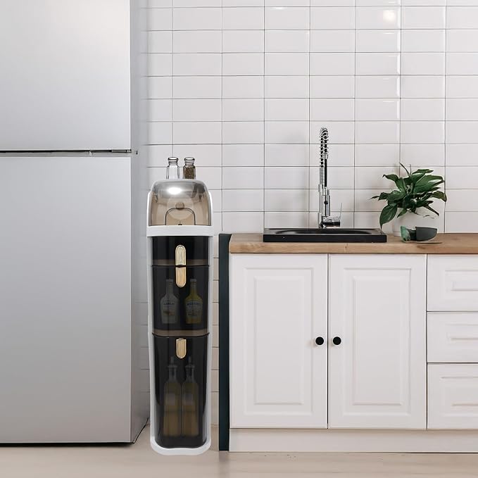Bathroom Floor Cabinet, Narrow Bathroom Storage Cabinet, Mobile and No - Image 6