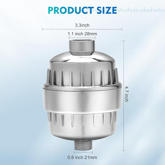 Shower Head Filter for Hard Water – 20 Stage + 7 Replacement Cartridges – - Image 4
