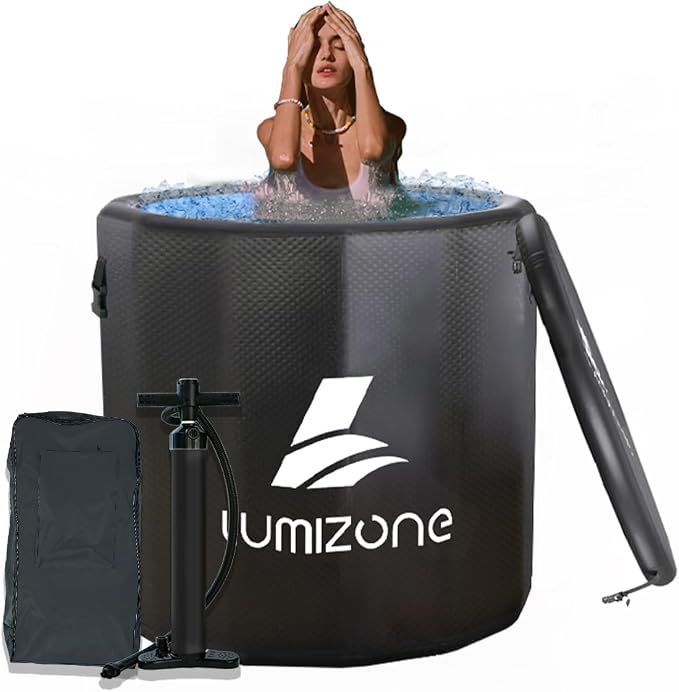 Lumizone Inflatable Cold Plunge Tub 118 Gallons Capacity Ice Bath Portable Ice by Lumizone