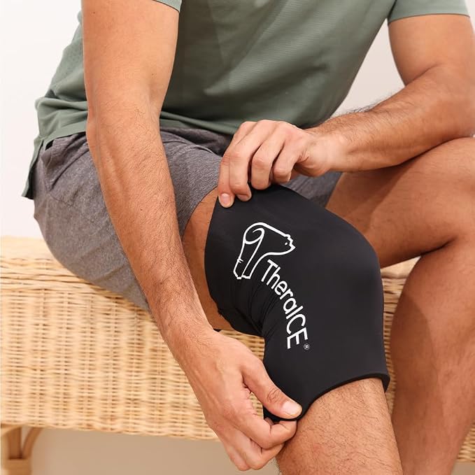 TheraICE Knee Ice Pack Wrap Compression Sleeve - Image 7