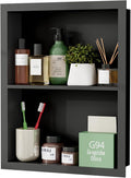 Stainless Steel Recessed Medicine Cabinet 14''*18'', Rust-Proof Metal Wall Niche by GIKLUX