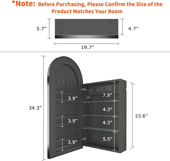 FKWin Medicine Cabinet Mirror - Image 2
