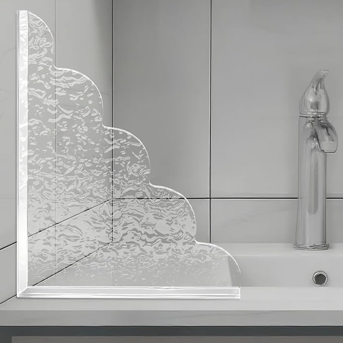 2 PCS Shower Splash Guard for Tub Corner, Self-Adhesive Shower Guards to Keep by LittleJesusFigures