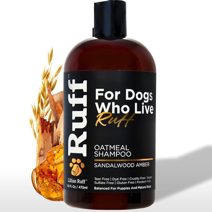 RUFF by Lillian Ruff Oatmeal Dog Shampoo | Sandalwood Amber | Professional Dog by LillianRuff
