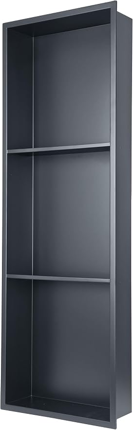 Black Stainless Steel Shower Niche 36" X 12" ，Recessed Shower Shelf - Image 8