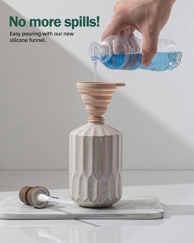 Fun Elements Bathroom Soap Dispenser, 16 Oz Luxurious Hand soap Dispenser - Image 3