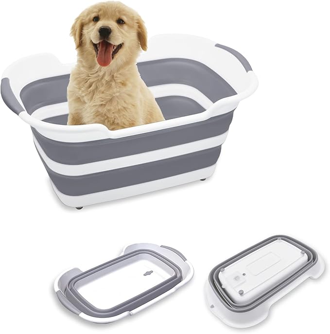 7.1 Gal/27L Multipurpose Collapsible Pet Bathtub Upgraded by Goderewild