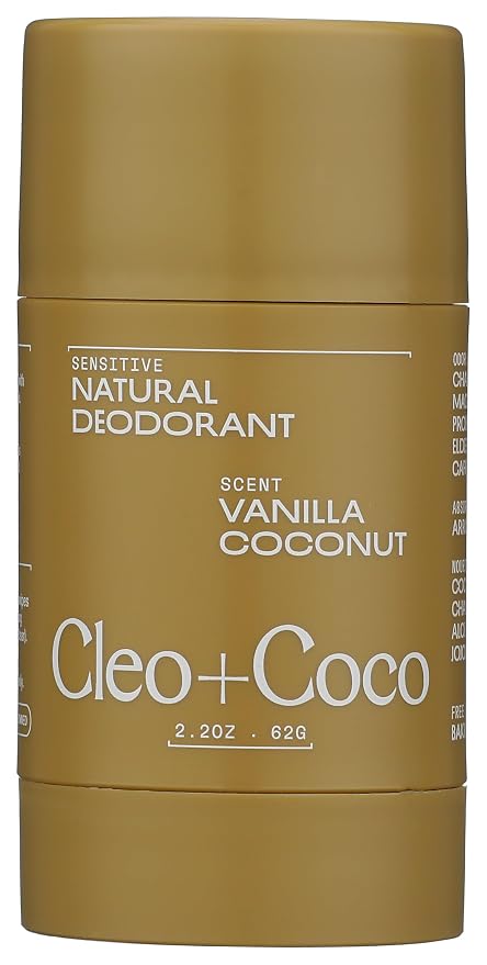 Cleo+Coco Sensitive Deodorant Balm, Vanilla Coconut, Natural Aluminum Free by CleoCoco