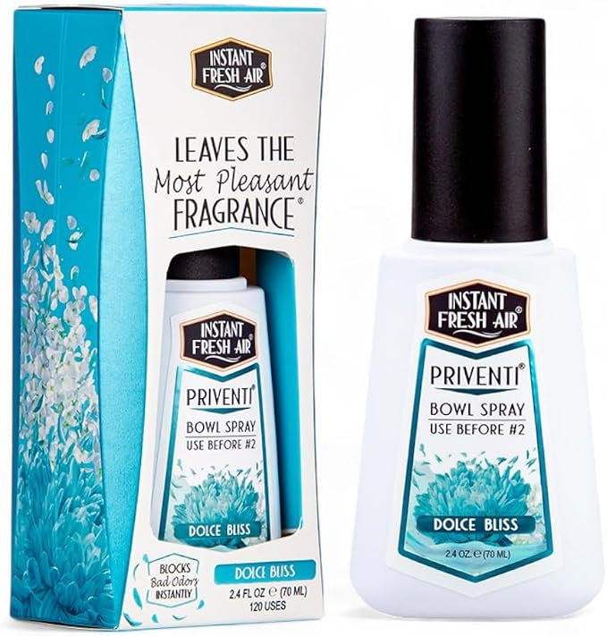 Signature PRIVENTI Toilet Spray, Dolce Bliss Scent Bathroom Spray by INSTANTFRESHAIR