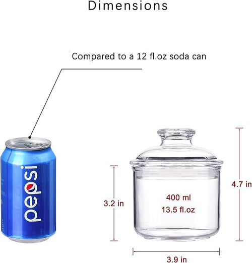 13.5oz Small Acrylic Storage Jar, Airtight Lid - Image 2
