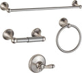 BGL Bathroom Accessory Set, Brushed Nickel Adjustable Expandable Towel Bar by BGL