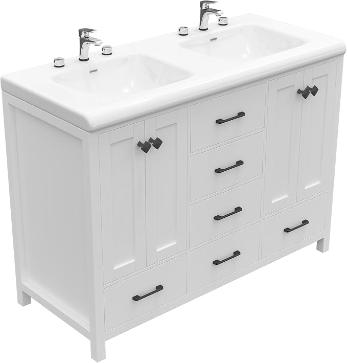 48 Inch Bathroom Vanity with Sink, Bathroom Vanity Cabinet with Doulble Sink - Image 9