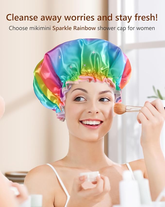 mikimini Sparkle Rainbow Shower Cap - Image 7