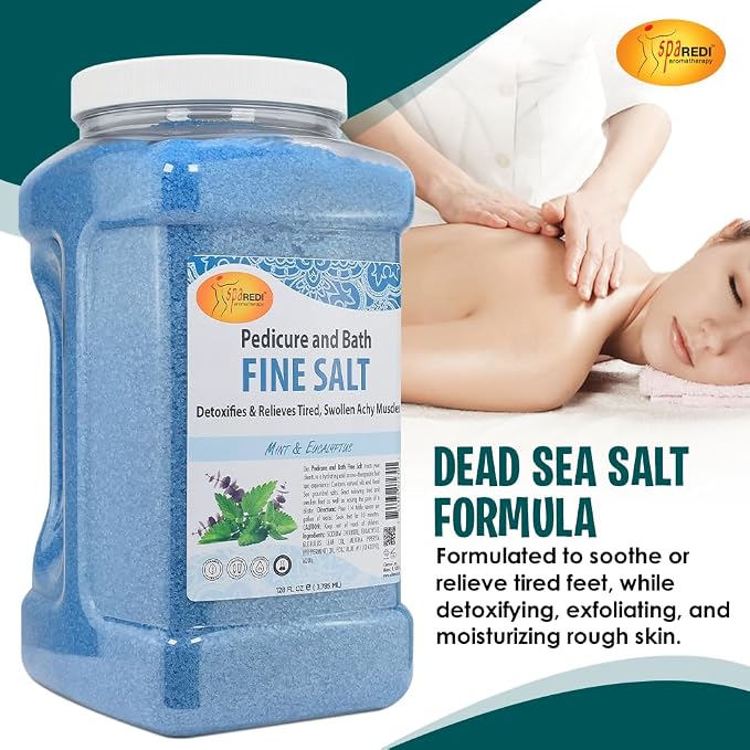 SPA REDI - Detox Foot Soak Pedicure and Bath Fine Salt, Mint and Eucalyptus - Image 3