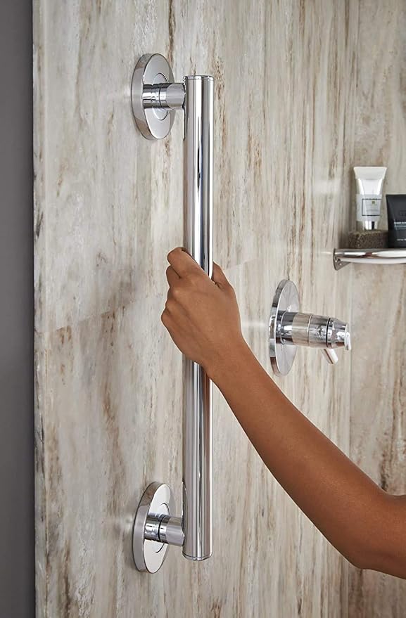 Delta Contemporary 18' Shower Grab Bar ADA Compliant Matte Black 450 lb - Image 4