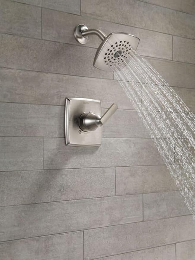 Delta Ashlyn 14 Series Shower Faucet Set, Brushed Nickel Shower Head and Handle - Image 2