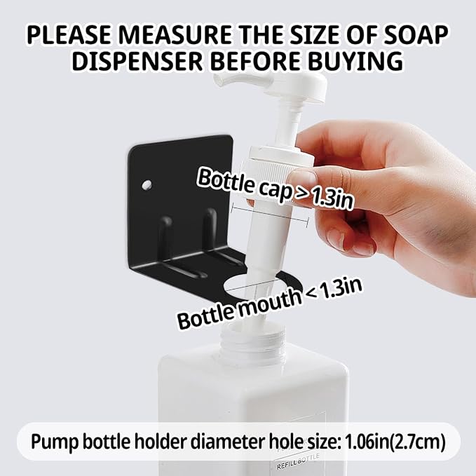 6Pcs Resizable Soap Bottle Dispenser Holder Wall Mount - Image 3