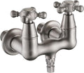 SUMERAIN Vintage Tub Faucet Wall Mount Tub Filler 3-3/8-Inch Center Two Cross by SUMERAINFAUCETS