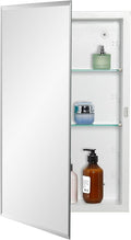 Bathroom Medicine Cabinet with Beveled Edge Mirrored Door 15 x 24 inch by MedicineCabinetsMirrors