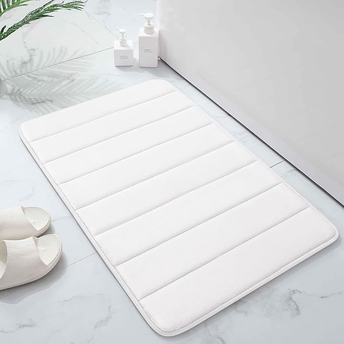 Buganda Memory Foam Bath Mat, Ultra Soft and Non-Slip Bathroom Rugs, Water - Image 9