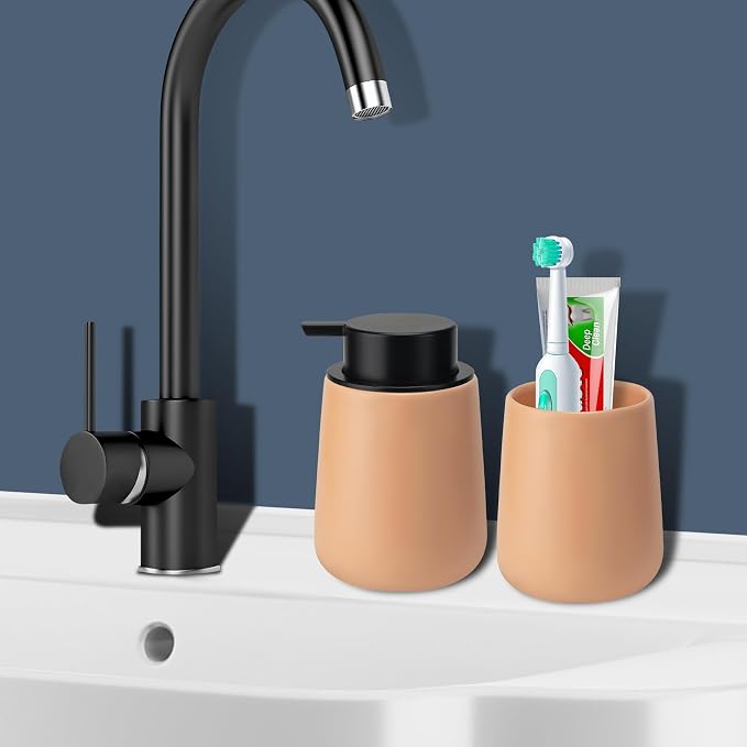 Soap Dispenser Ceramic with Easy-to-Press Pump Hand Lotion Liquid Dispenser - Image 3