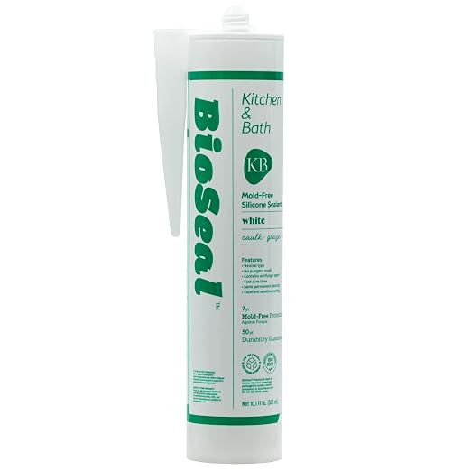 White BioSeal Silicone Sealant Caulk Kitchen and Bath Grade, Waterproof and Low - Image 2