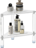 Acrylic Corner Shower Stool for Shaving Legs 11.42" D X 11.42" W X 14.37" H by GOIOOIA