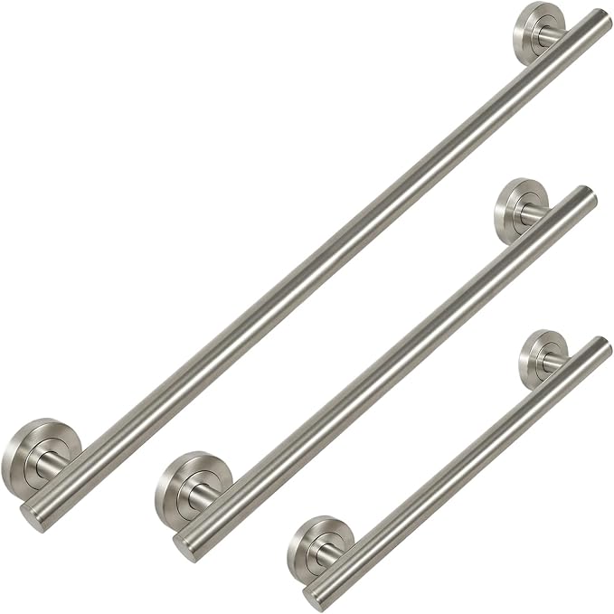 Lava Odoro Shower Grab Bar, Modern Set Stainless Steel Handicap Grab Bar by LavaOdoro
