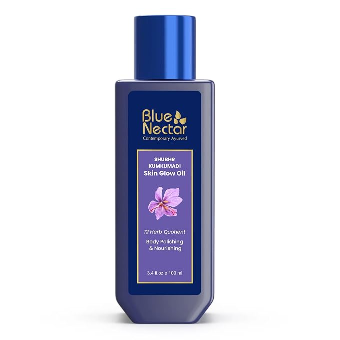 Blue Nectar Kumkumadi Body Oil for Glowing Skin | Moisturizing Oil for Dry Skin by BlueNectarBeautyProducts