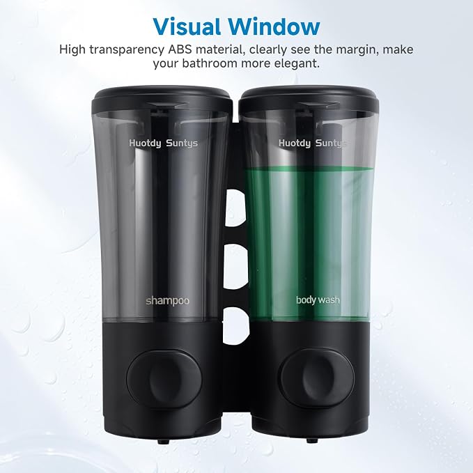 Shampoo and Conditioner Dispenser No Drill Shower Soap Dispenser Wall Mounted - Image 5