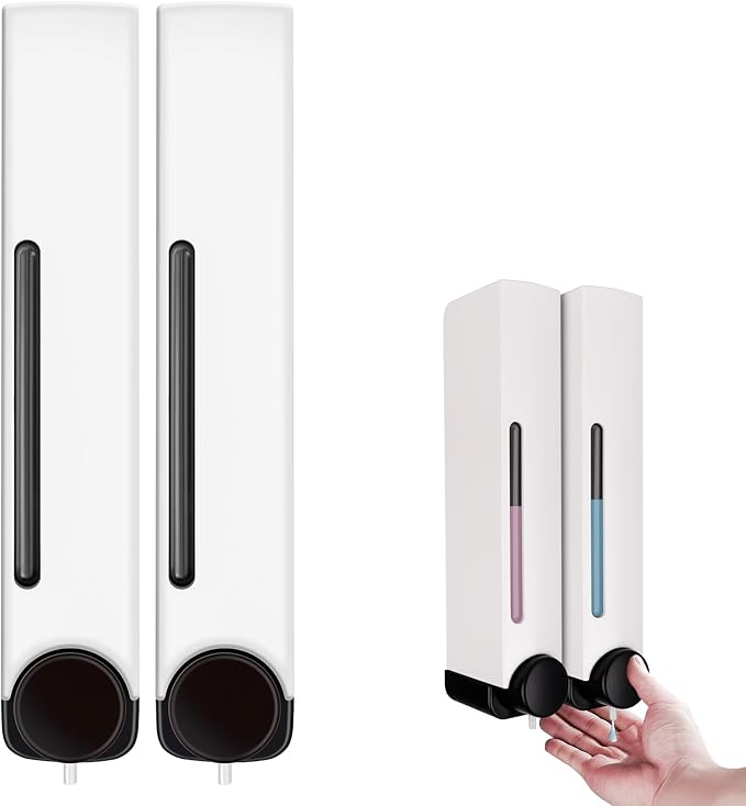 Shampoo and Conditioner Dispenser Bathroom Shower Soap Dispenser Wall Mounted by Unknown
