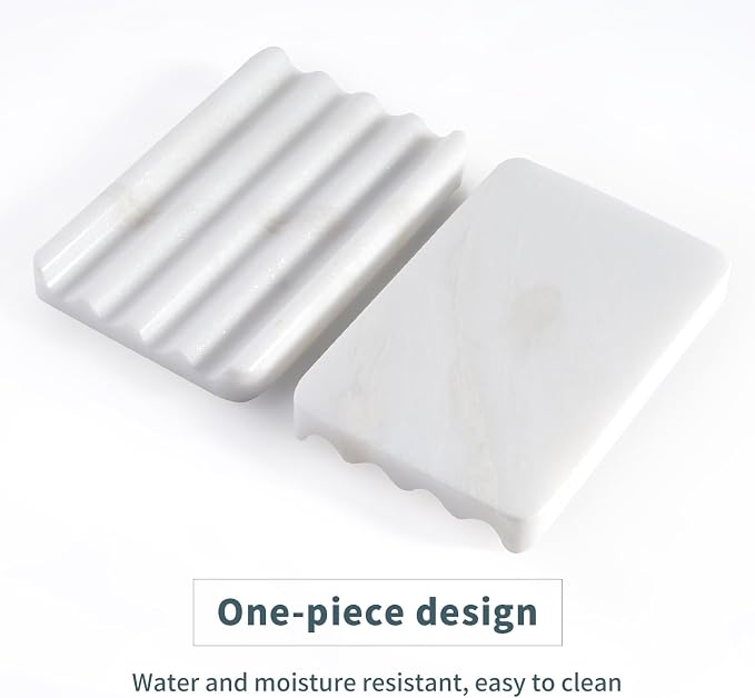 2PCS Koville African Natural Marble Soap Dish - Image 3