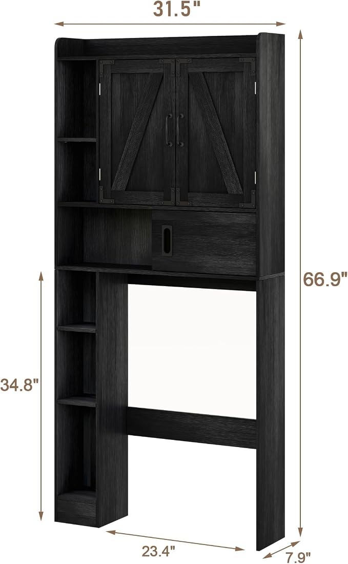 ChooChoo Over The Toilet Storage Cabinet, Farmhouse Bathroom Storage Cabinet - Image 2