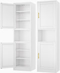 Tall Narrow Storage Cabinet 66.93" H Tall Bathroom Cabinets Metal Pantry Cabinet by Ckzbx