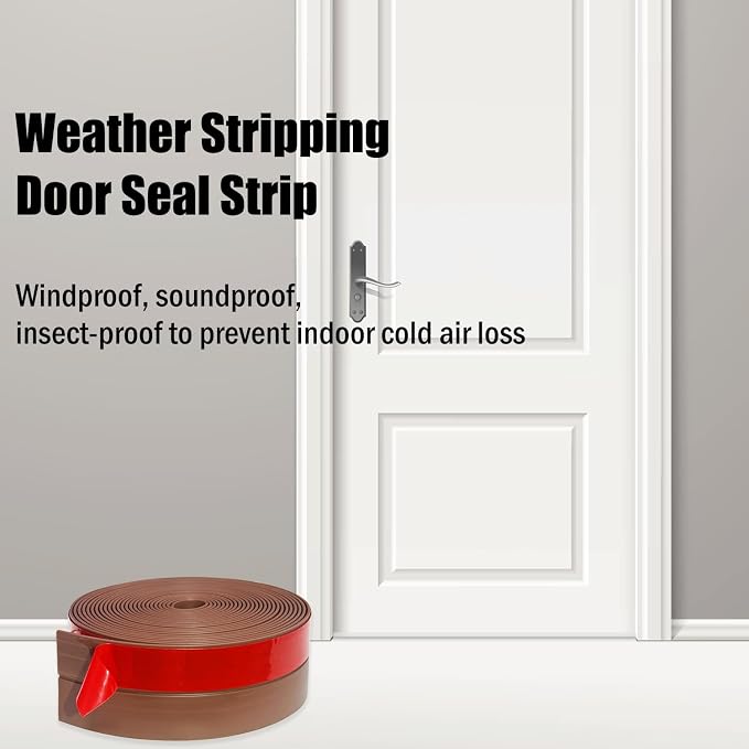 Wide Silicone Weather Stripping, 2 inch x 20 Ft Door Draft Stopper, Silicone - Image 3
