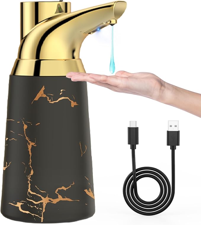 Adjustable Automatic Soap Dispenser Touchless, Ceramic Material，4 Adjustable by Greatmay