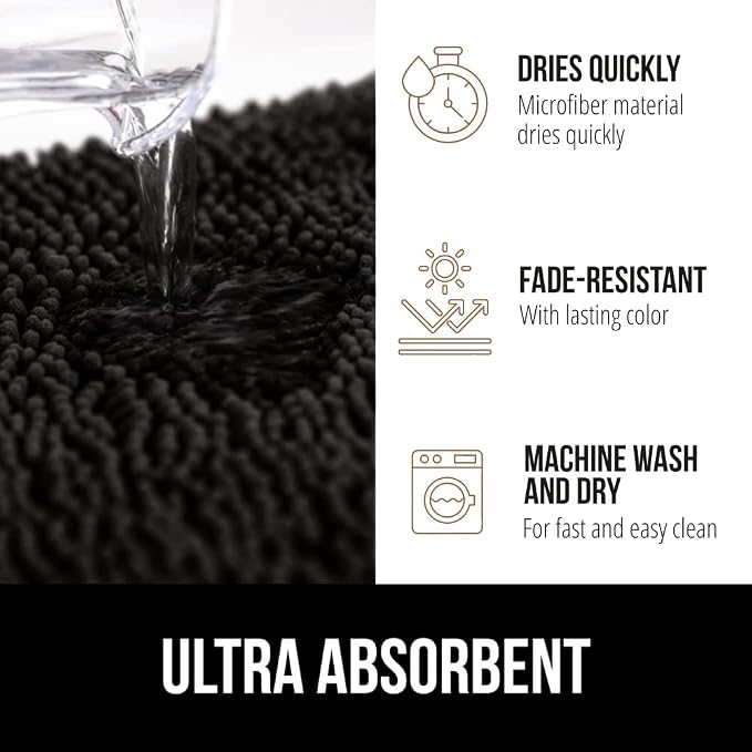 GORILLA GRIP Bathroom Rug Sets, Soft Chenille 2 Piece Area Rugs Set, Toilet - Image 5