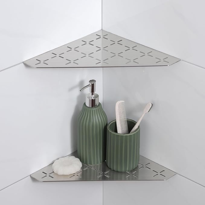 Recessed Corner Shower Shelf, Heavy Duty Shower Shelf, Grout in Bathroom Shelves by XiarnotogiHome