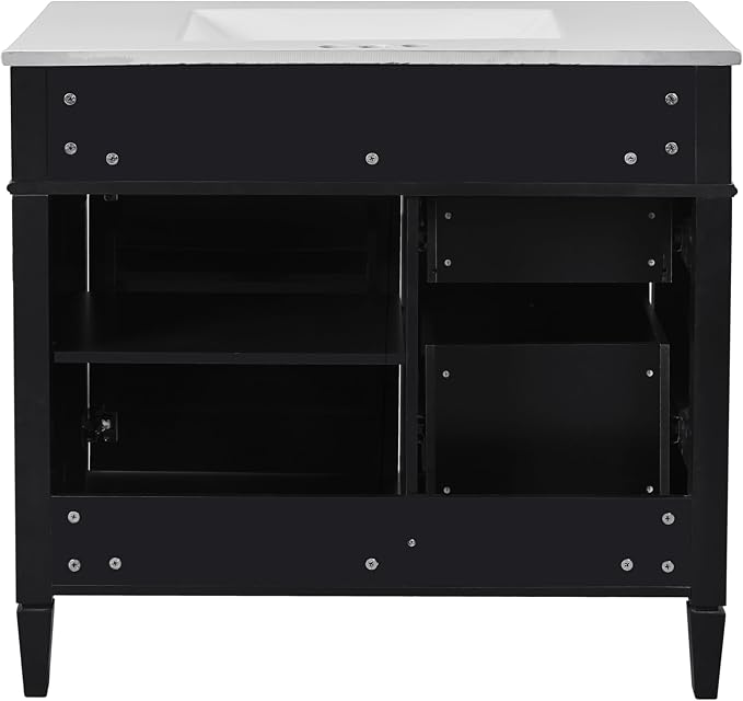36" Bathroom Vanity with Matching Medicine Cabinet, Modern Sink Storage Cabinet - Image 6