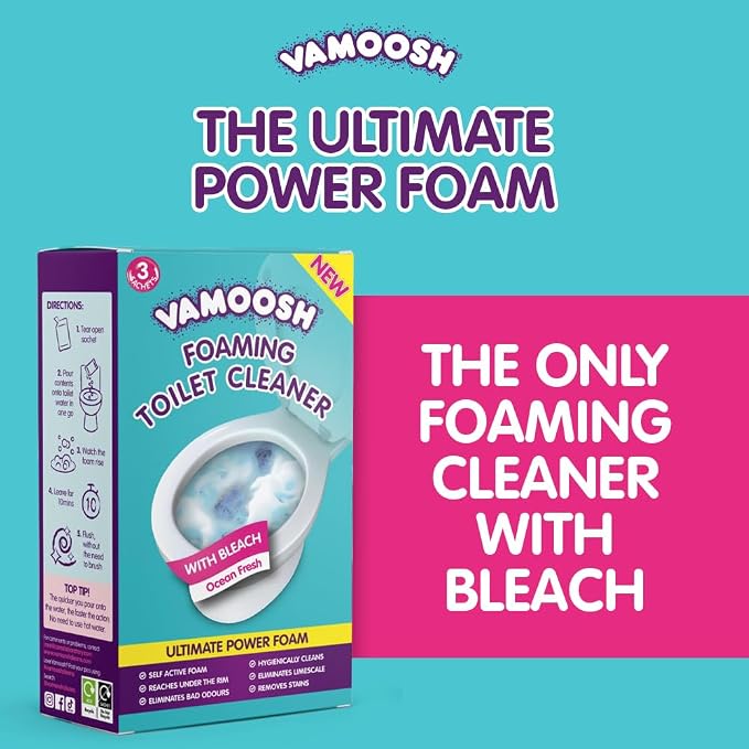 Vamoosh 6-in-1 Toilet Foaming Cleaner | Fast Foaming Action | Stays Active - Image 2