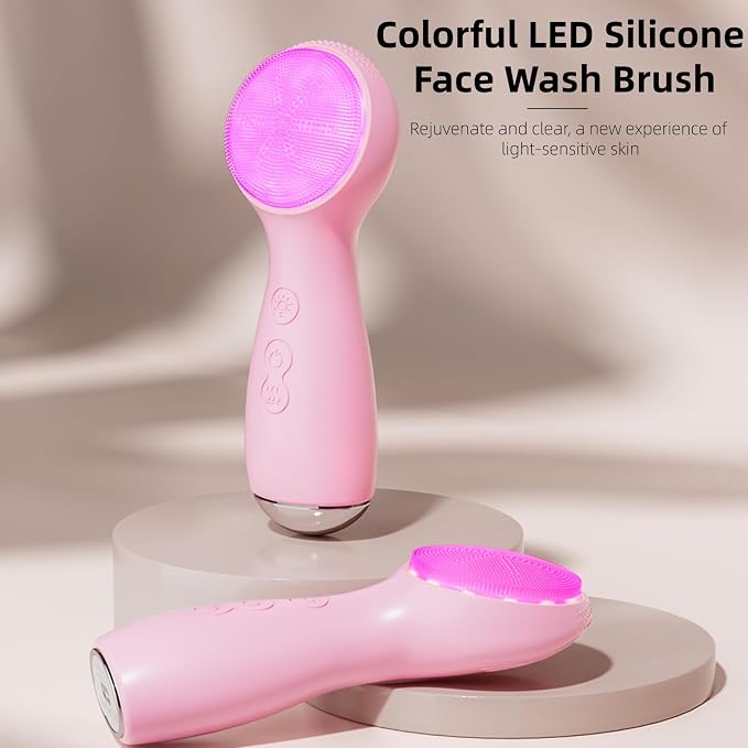 Colorful LED Silicone Face Wash Brush - Image 2