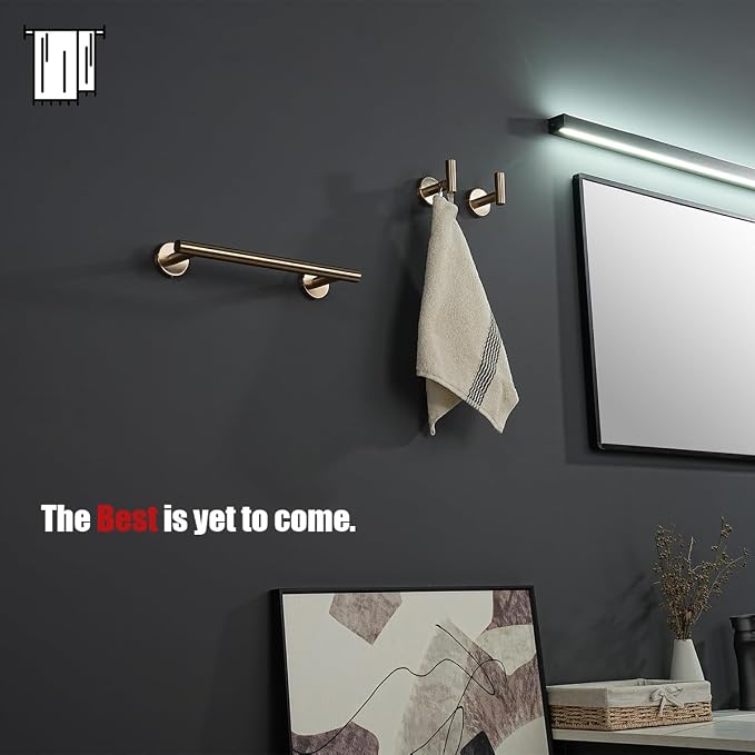 JQK Champagne Bronze Towel Bar, 12 Inch 304 Stainless Steel Thicken 0.8mm Towel - Image 4