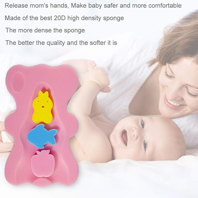 Soft Infant Bath Sponge Skid Proof Baby Bath Mat Newborn Odor Free - Image 7